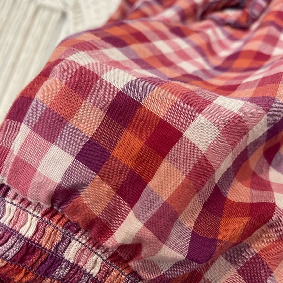 Y2K Strapless Cutesy Checkered Blouse Sz S/M - Picture 3 of 6